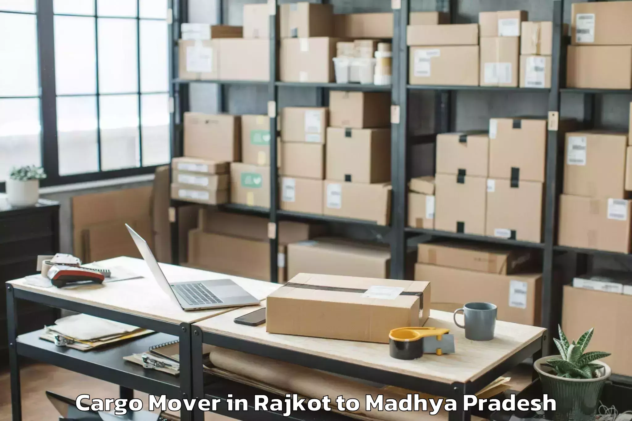 Quality Rajkot to Abhilashi University Bhopal Cargo Mover